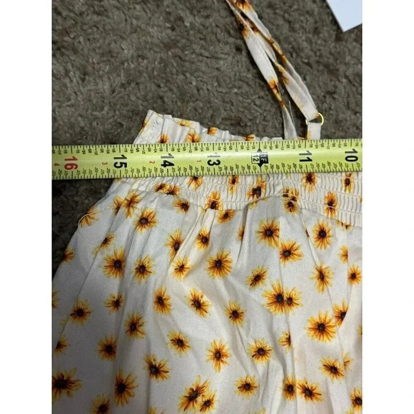 NWT WE WORE WHAT Daisy Print Floral Smocked Maxi Tiered Dress Medium Coastal - Picture 9 of 10